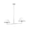 Z-Lite Leila Chandelier, 2-Light, 12 In.W x 42 In.L x 9.5 In.H, Brushed Nickel/White Linen 744-42L-BN - alternate 6